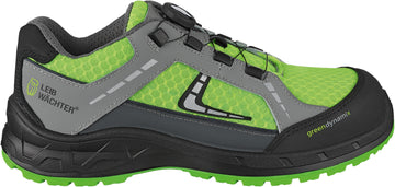 Leibwächter Basel S1P Halbschuh schwarz/grün