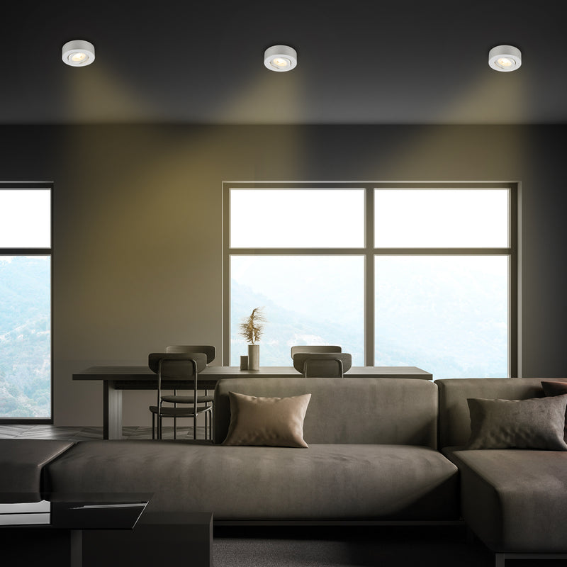 BRILONER Leuchten Aufbauleuchte LED flach Chrom matt