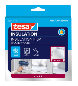 Tesa INSULATION Fenster-Isolierfolie transparent, 150 cm