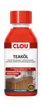 CLOU Teak-Öl Möbelpflege, farbloses Pflegemittel für Teak, 150 ml