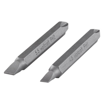 Wolfcraft Doppelbits 65 mm, sortiert (PH/SB), 2-teilig