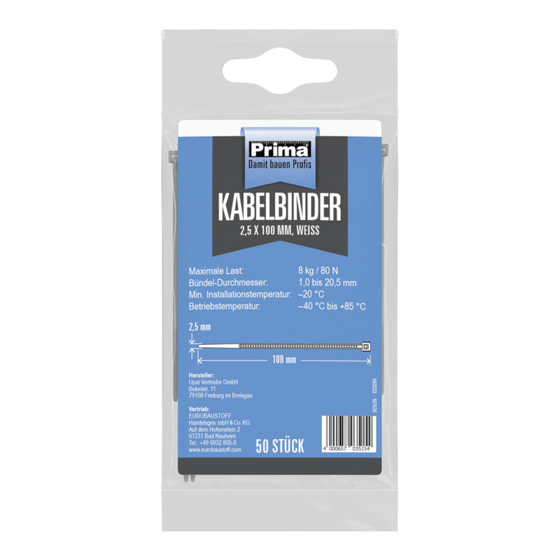 PRIMA Kabelbinder, 50 Stück