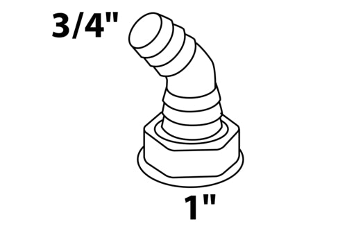 Schütte Geräteanschluss KST, 1"IG 3/4"T, weiß