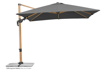 Schneider Rhodos Twist Woody Sonnenschirm anthrazit 300x300/8