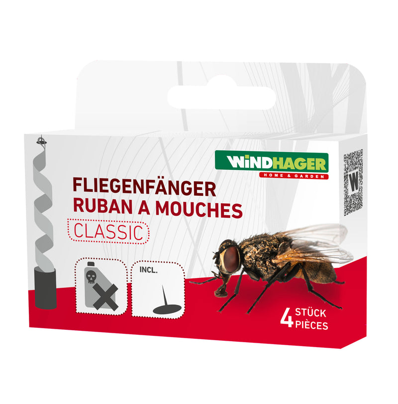 WINDHAGER Naturleim Fliegenfalle, 4 Stück pro Packung