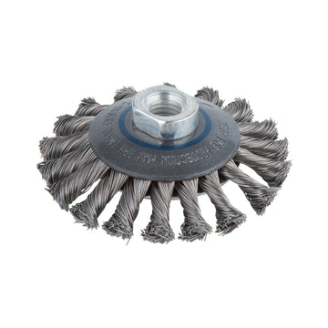 Wolfcraft Drahtbürste Kegel für Winkelschleifer M14, Ø 100 mm