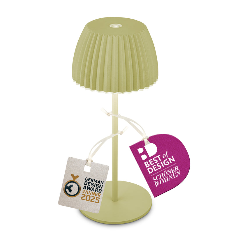 Briloner Leuchten Tischleuchte Mini Akku, grün, 2700K, IP44