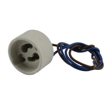 UNITEC Halogen-Fassung HV GU10, passend für Hochvolt, 10er-Pack