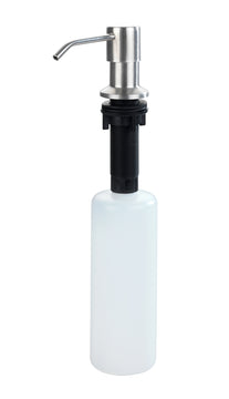 WENKO Monti Einbau-Seifenspender, silber mit mattem Edelstahl-Pumpkopf