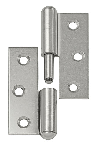 VORMANN Normenscharnier gerade rechts, rostfrei, 50 x 40 x 1,5 mm (2 Stk.)