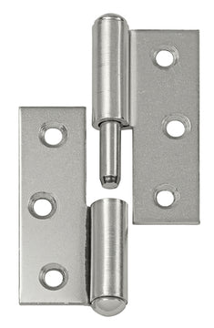 VORMANN Normenscharnier gerade rechts, rostfrei, 50 x 40 x 1,5 mm (2 Stk.)