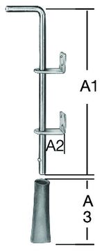 VORMANN Bodenschieber mit Führungswinkel und Bodenrohr, Stahl verzinkt 400 mm