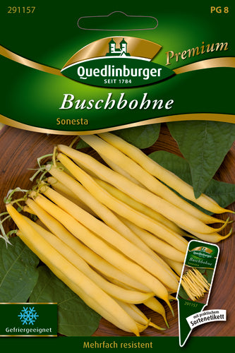 QUEDLINBURGER SAATGUT Buschbohne Sonesta PG 8 Premium, gelbe Samen
