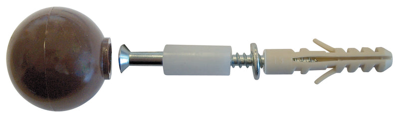 HSI Türstopper Kugel KU weiß mit Bohrloch Ø8 mm