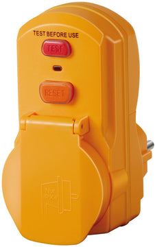 brennenstuhl Personenschutz-Adapter gelb, 30 mA, IP54 für außen
