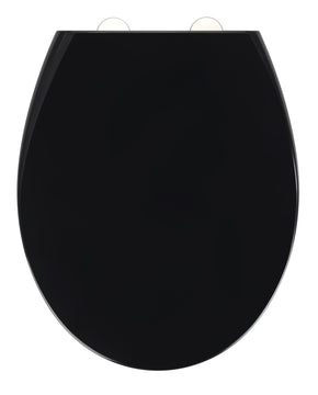 WENKO Vorno Neo WC-Sitz aus Duroplast in Schwarz, inkl. Absenkautomatik