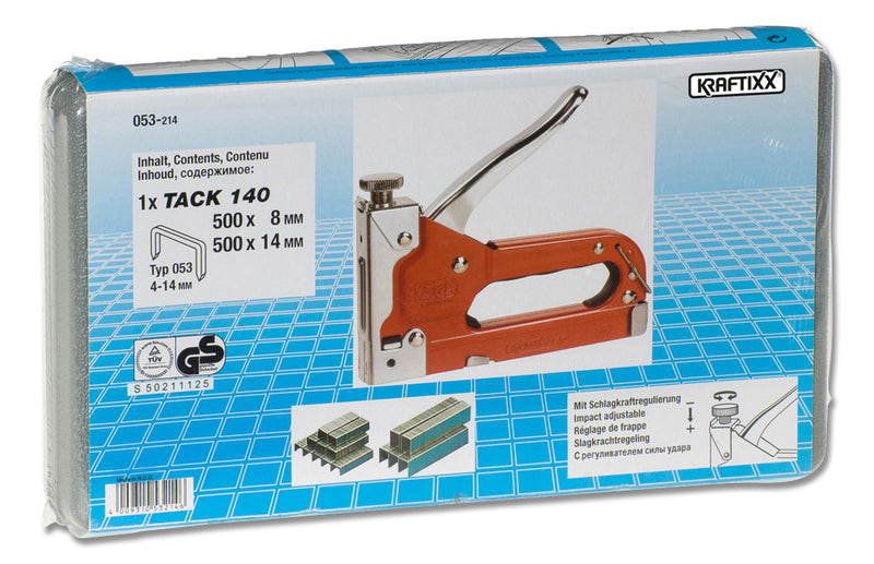 kwb TACK 140 Hobby-Tacker im Koffer mit stufenloser Schlagkraftregulierung