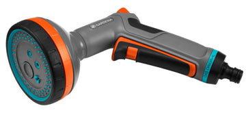 GARDENA Comfort Multibrause in schwarz/orange/grau mit Frostschutz