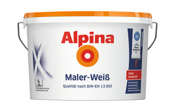 Alpina Malerweiss Wandfarbe weiß, konservierungsmittelfrei