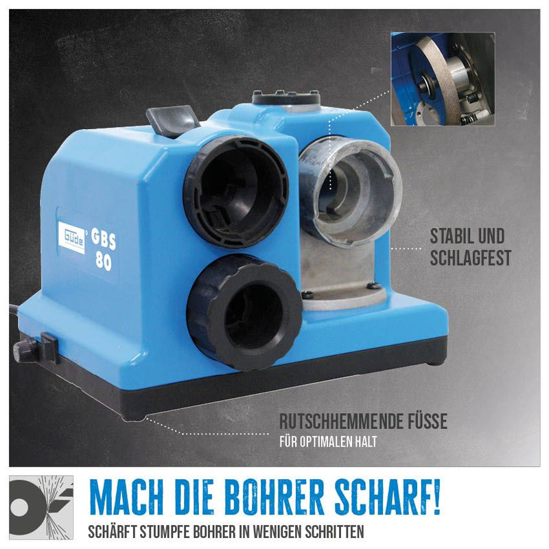 Güde Bohrerschärfgerät GBS 80 mit 80 W Antriebstechnik