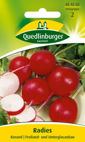 QUEDLINBURGER SAATGUT Korund Radies – frühe bis mittelfrühe rote Gemüsesamen