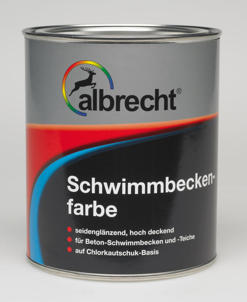 albrecht Schwimmbeckenfarbe Capriblau, 2,5 l, deckend für außen