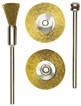 Proxxon Pinselbürste Messing 8 mm, Schleifbürste (2 Stück)