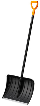 Fiskars Solid Schneeräumer Alukante D-Griff, orange/schwarz, 155 cm