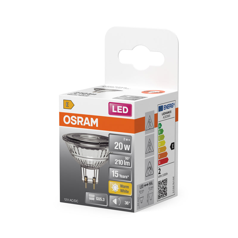LEDVANCE LED Reflektor MR16 warmweiß GU5.3 2 W 2700K