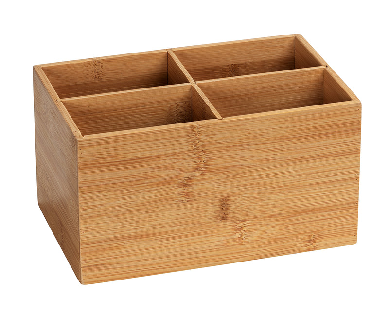 WENKO Terra Badbox mit 4 Fächern Bambus natur, Aufbewahrung