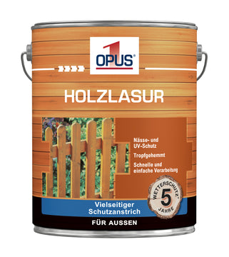 OPUS1 Holzlasur Nussbaum, wasserverdünnbar (5 l) für außen
