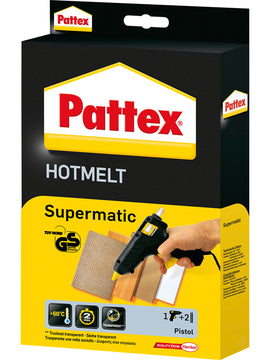 Pattex Supermatic Heißklebepistole Starter-Set, für Heißklebematerial