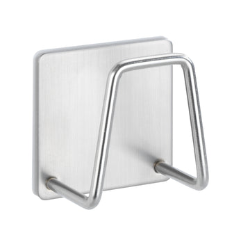 WENKO Universal-Halter Edea aus Edelstahl für Küche/Bad, 50 x 50 mm