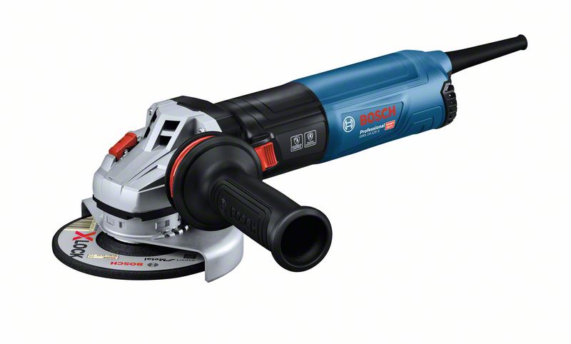 Bosch GWS 14-125 S Winkelschleifer im Zubehör-Set, Karton