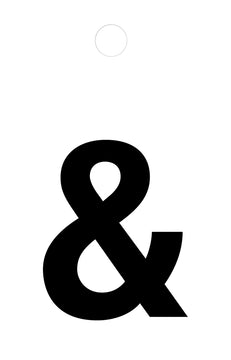Conmetall Meister Klebesymbol &, schwarz, aus PVC, selbstklebend, 35 mm