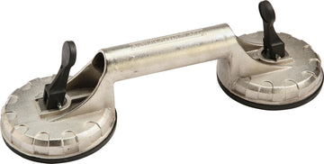 TRIUSO Saugheber 2-Kopf aus Aluminium, Tragkraft 60 kg für Trockenbau