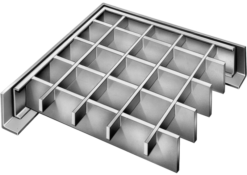 MEA Zarge für Gitterrost, Winkelstahl, feuerverzinkt, 1000x400x20 mm