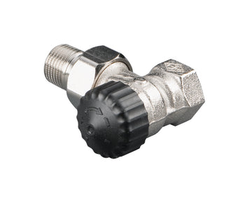 Heimeier Thermostatventil Eck, 1/2" vernickelt, Metallausführung