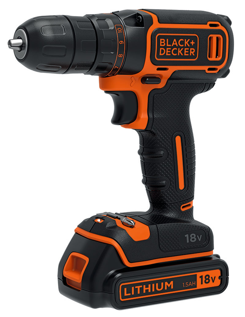 STANLEY Akku-Bohrschrauber 18V, 2x 1,5Ah, im Koffer (BDCDC18KB-QW)