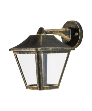 LEDVANCE Endura Classic Trad Down Außen-Wandleuchte IP44, Schwarz/Gold