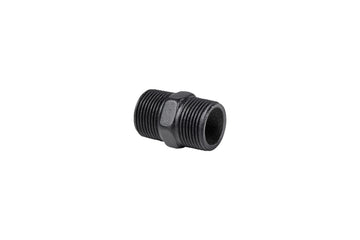 DOLLE PIPE Tube Hexagon AG/AG Verbindungsstück schwarz, Eisenrohrsystem