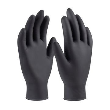 CONNEX Einweghandschuhe Nitril schwarz, Größe 8 (100er Pack)