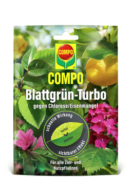 COMPO Blattgrün-Turbo Dünger, organisch für außen, 20-g Beutel (COMPO EREG)