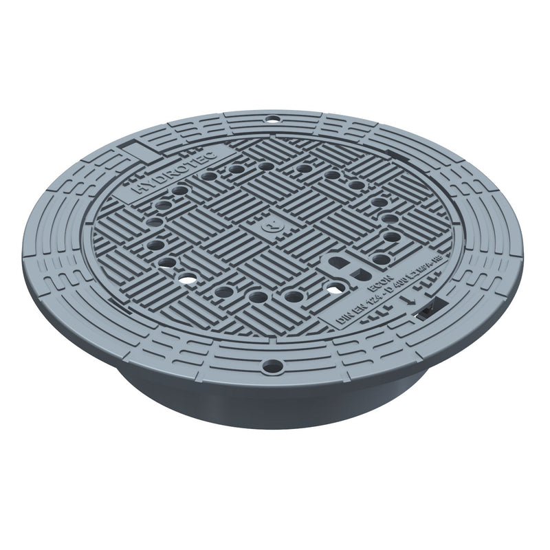 HYDROTEC HYDROPREN Schachtabdeckung rund aus Gusseisen, Klasse D 400