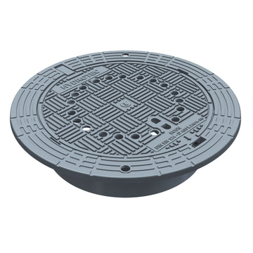 HYDROTEC HYDROPREN Schachtabdeckung rund aus Gusseisen, Klasse D 400