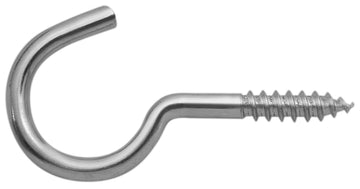VORMANN Wäscheleinenhaken weiß beschichtet, halbrund, 65 mm (2 Stück)
