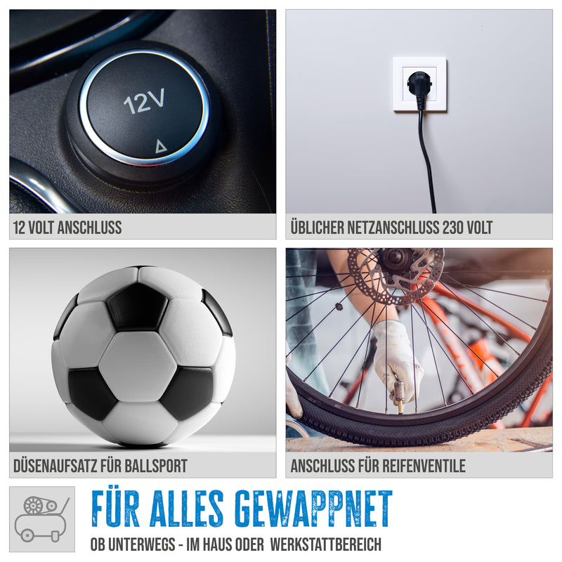 Güde Airpower Dual Drive Kompressor 12/230V, ölfrei, 5-tlg.