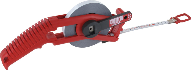 BMI Rahmenbandmaß Stahl, weiß lackiert, 50 m, 13 mm Bandbreite