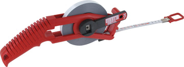 BMI Rahmenbandmaß Stahl, weiß lackiert, 50 m, 13 mm Bandbreite