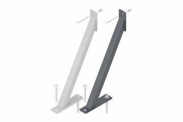 TORNADO Sturmanker Montageset anthrazit für Viereckpfosten, 50x500 mm Breite/Höhe